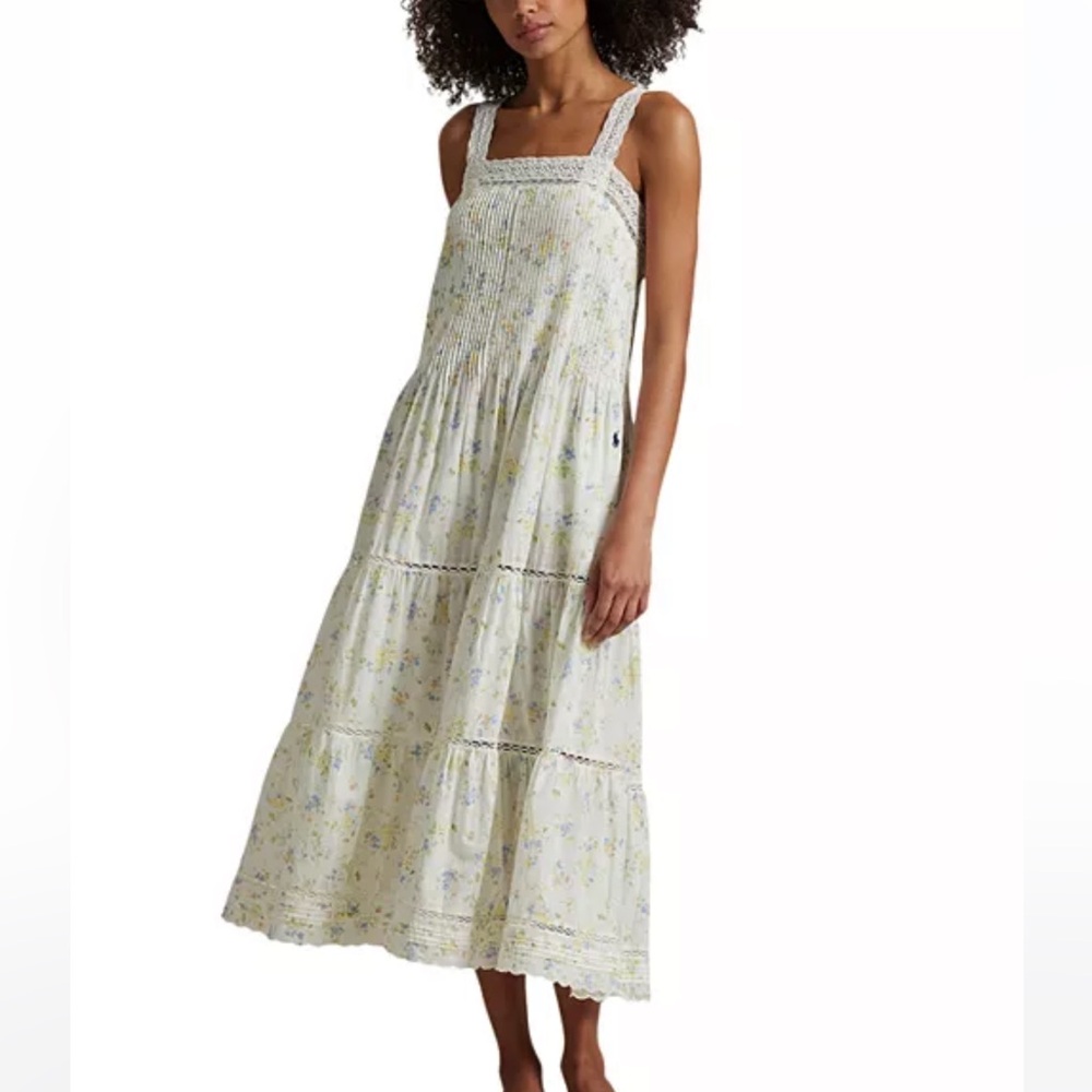 Polo Ralph Lauren Lace Trim Floral Nightgown XL
